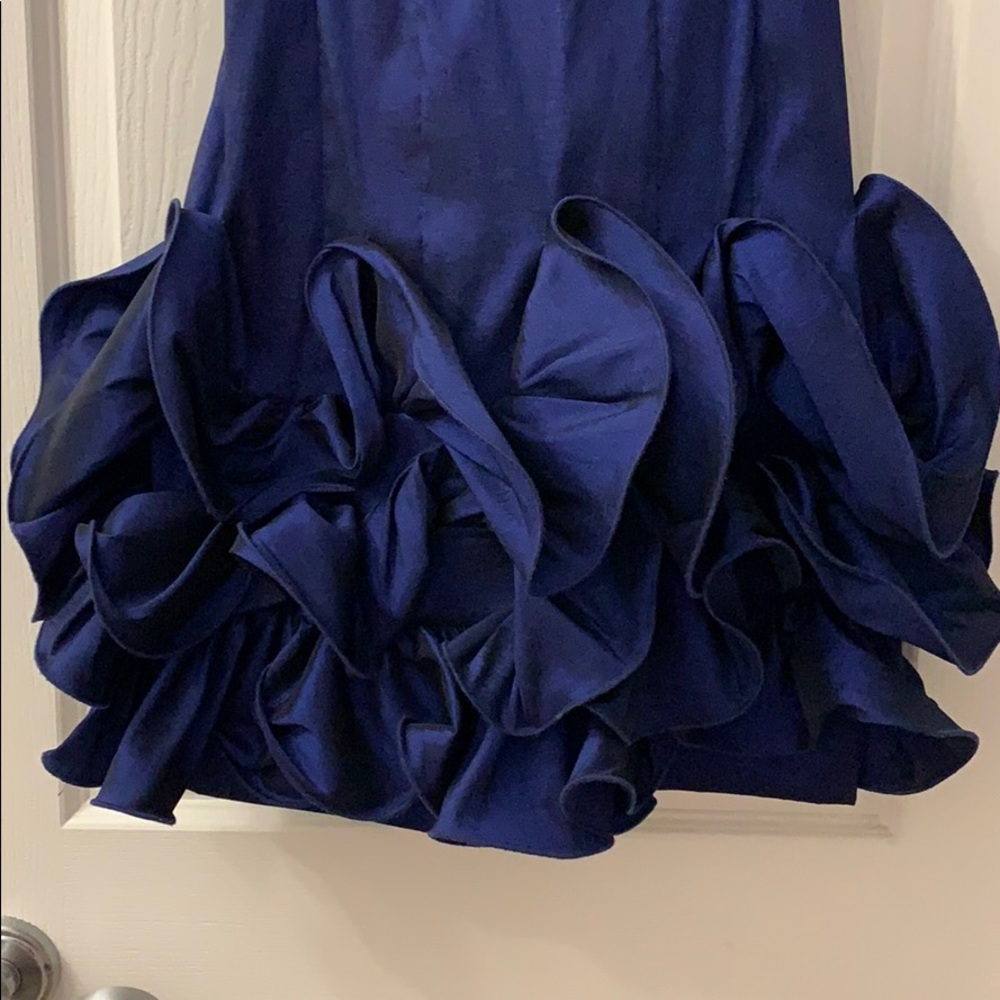 Midnight Blue Formal Strapless Dress - Picture 3 of 5